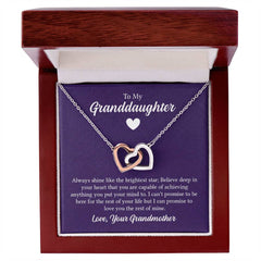 Interlocking Hearts Necklace - For Granddaughter From Grandmother